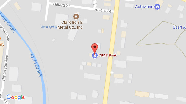CB&S Bank Location Map in Murfreesboro, TN
